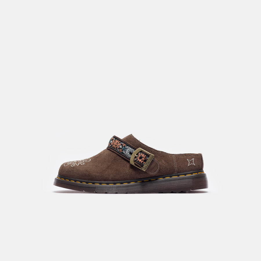 Isham Suede Jacquard Mule in Brown
