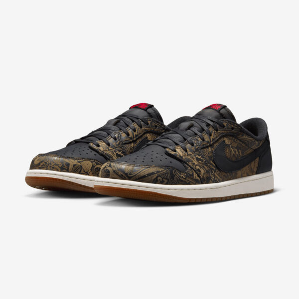 JORDAN AJ 1 LOW OG 'LASER' - BLACK/ VARSITY RED