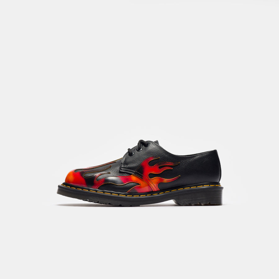 1461 Flame 3 Eye Shoe in Black/Vibrant Red/Yellow Overdrive/Multi Arcadia