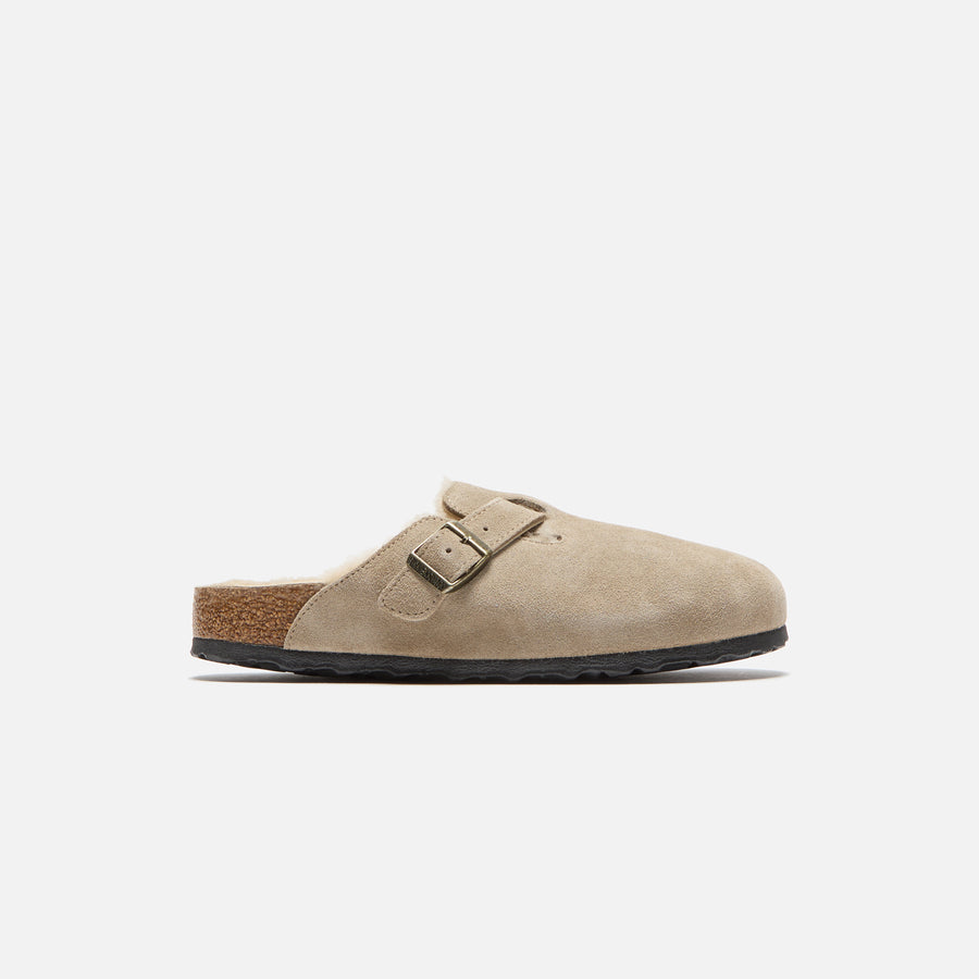 Birkenstock Boston – Shearling Suede / Shearling Taupe / Sandcastle