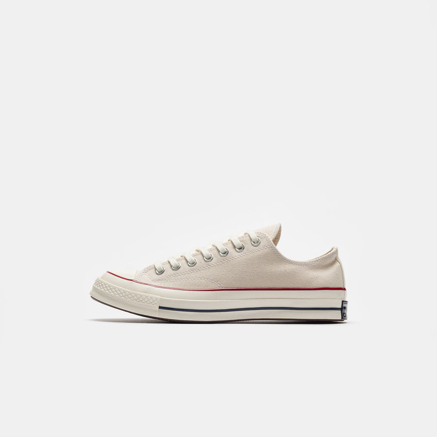 Chuck 70 Ox Sneaker in Parchment/Garnet/Egret