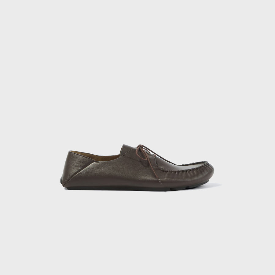 Loewe Rambla Boat Shoe – Dark Brown